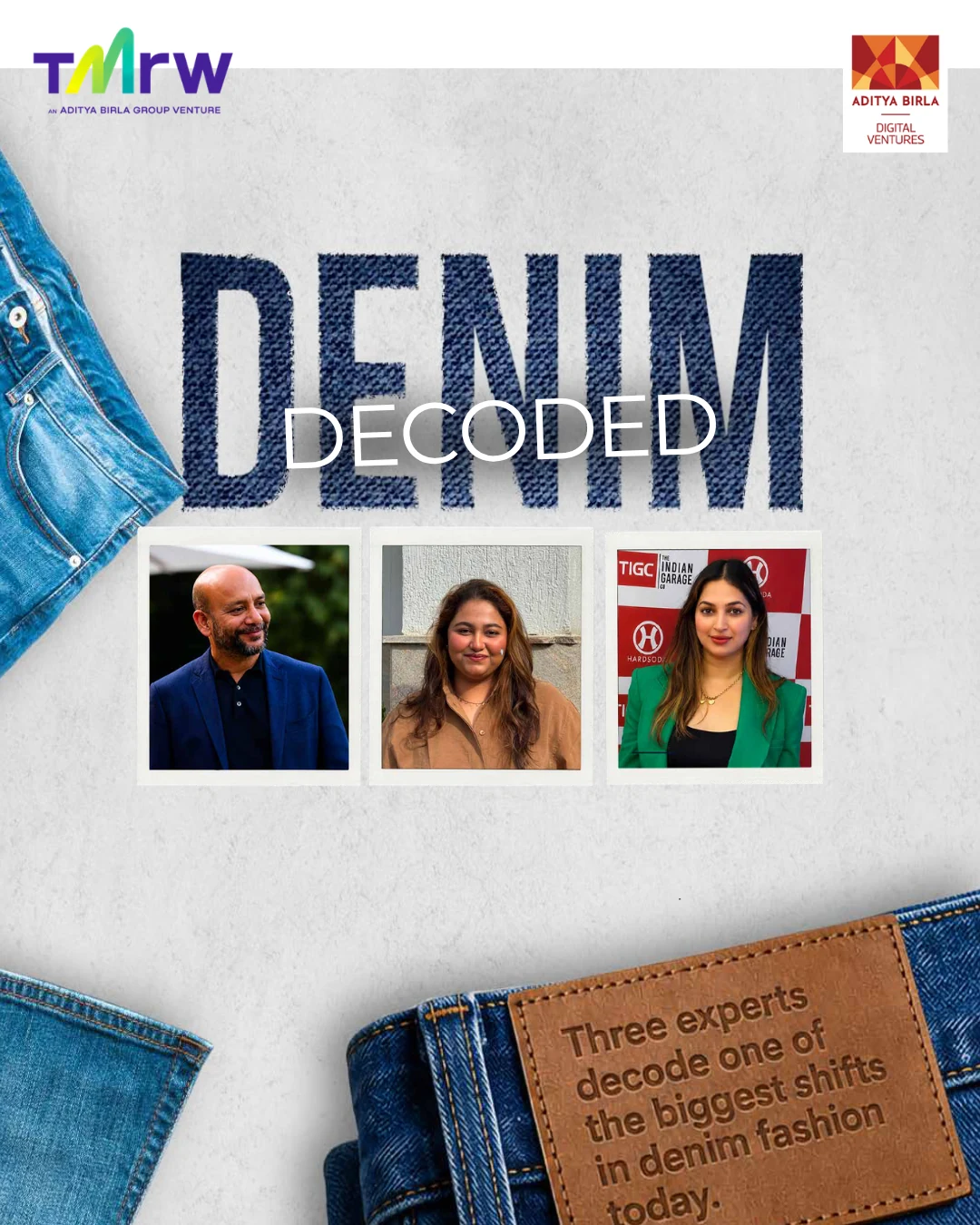 Denim Decoded series introduction featuring three industry experts