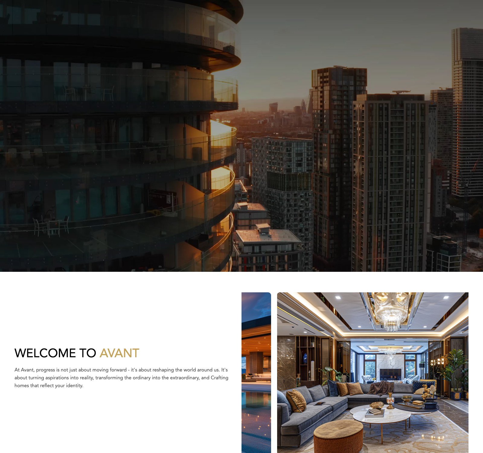 Avant Infra website, live